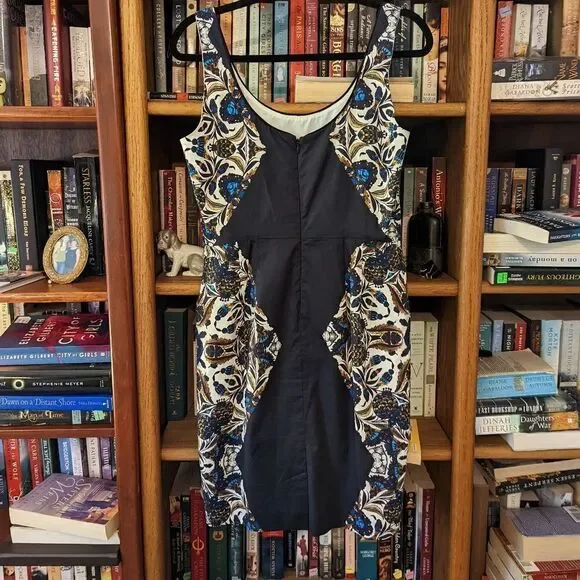 Corly Sleeveless Sheath Dress Side Floral Pattern Sz 8 Nwt - Picture 2 of 7